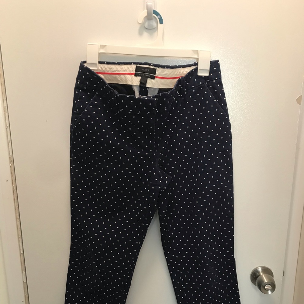 J Crew Cafe Capri Macy Blue Size 6 Dress Pant